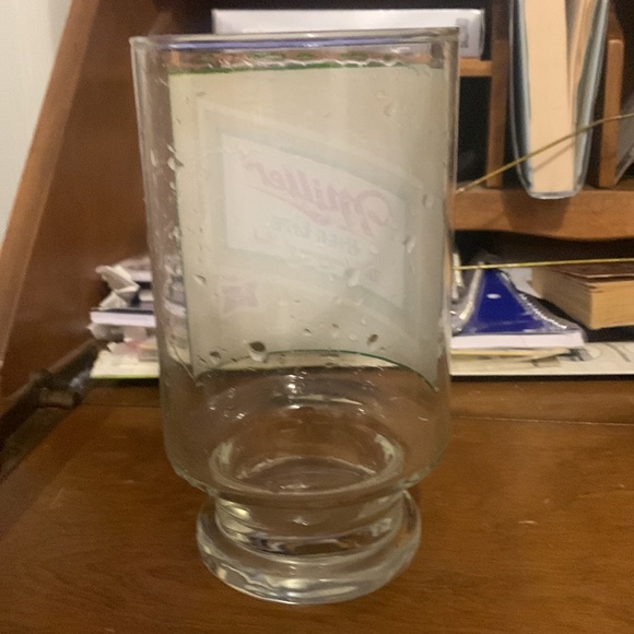 MIller High-Life pedestal style 5 1/4" Beer Glass - Picture 2 of 5